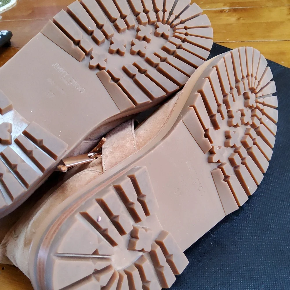 Jimmy Choo Cora Suede Combat Boots! EUC! - Picture 6 of 8